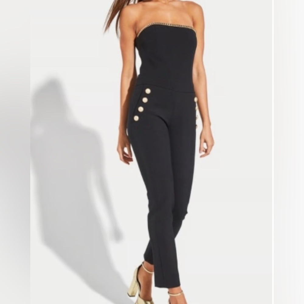 Generation Love Black Jumpsuit with Gold Button Accents (NWOT)